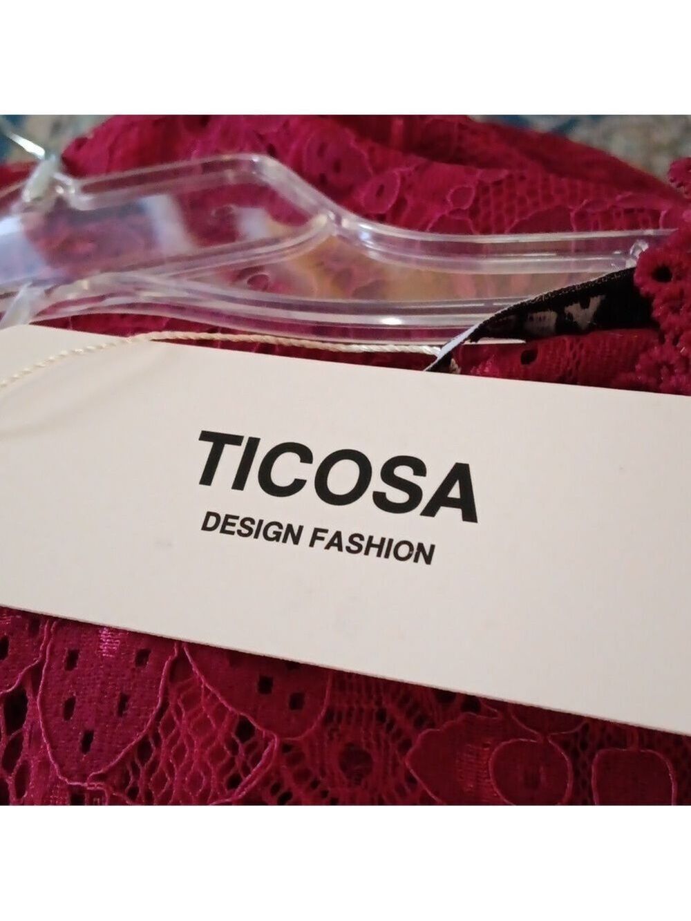 TICOSA Color Purple Zip Back Lace Formal Dress NWT Size L No - Picture 9 of 14